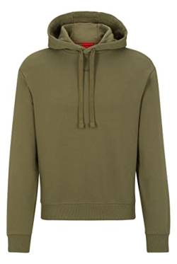 HUGO Herren Dapo Relaxed-Fit Hoodie aus Baumwoll-Terry mit Logo-Print Hellgrün M von HUGO