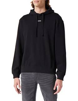 HUGO Herren Dapo Relaxed-Fit Hoodie aus Baumwoll-Terry mit Logo-Print Schwarz XS von HUGO