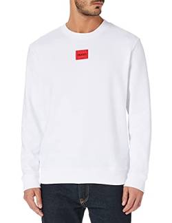 HUGO Herren Diragol212 Sweatshirt, White100, S von HUGO