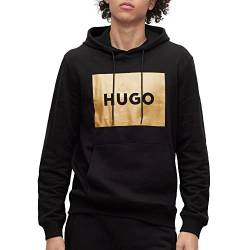 HUGO Herren Duratschi G Hoodie aus Baumwoll-Terry mit Foliendruck-Logo Schwarz L von HUGO