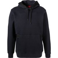 HUGO Herren Hoodie blau Baumwolle unifarben von HUGO