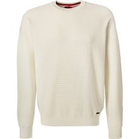 HUGO Herren Pullover beige Baumwolle unifarben von HUGO