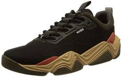 HUGO Herren Quake_Runn_jq Sneakers Black3 43 von HUGO