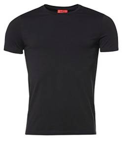 HUGO Herren Round T-Shirt, per Pack Schwarz (Black 001), XX-Large (Herstellergröße: XXL) von HUGO