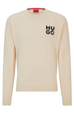 HUGO Herren San Cassio-l Knitted Sweater, Light Beige275, M EU von HUGO