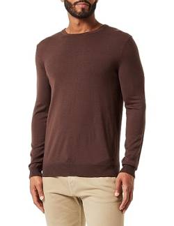 HUGO Herren San Cedric-m1 Knitted Sweater, Dark Brown201, XL EU von HUGO