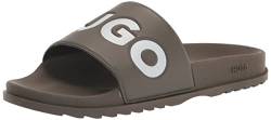 HUGO Herren Slide großem Logo Schiebe-Sandalen, Pine Green, 39.5 EU von HUGO