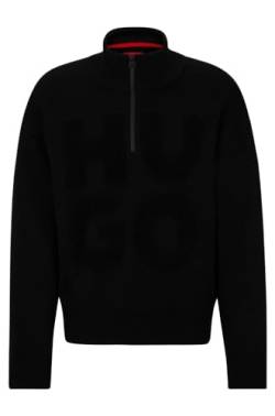 HUGO Herren Sonel Knitted Sweater, Black1, L EU von HUGO