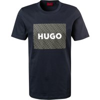 HUGO Herren T-Shirt blau Baumwolle von HUGO