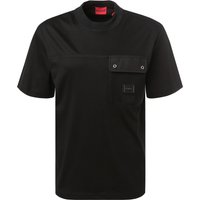 HUGO Herren T-Shirt schwarz Baumwolle von HUGO