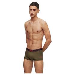 HUGO Herren Trunk Excite Eng anliegende Boxershorts aus Stretch-Baumwolle mit handgeschriebenem Logo Hellgrün M von HUGO