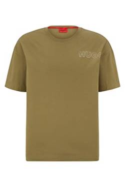 HUGO Herren Unite T-Shirt Pyjama-Shirt aus Super-Stretch-Gewebe mit Logo Hellgrün L von HUGO