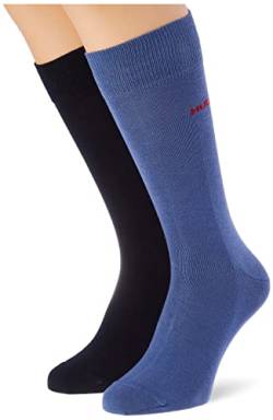 HUGO Men's 2P RS Uni Colors CC Regular_Socks, Open Blue480, 39-42 von HUGO