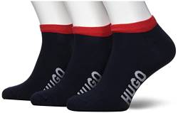 HUGO Men's 3P AS Block CC Ankle_Socks, Dark Blue401, 43-46 von HUGO
