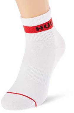 HUGO Men's 3P SH Rib Logo CC Short_Socks, White100, 39-42 von HUGO