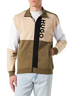 HUGO Men's Colorblock JacketZip Loungewear_Jacket, Open Green345, M von HUGO