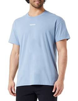 HUGO Men's Linked Pyjama_T_Shirt, Light/Pastel Blue451, XL von HUGO