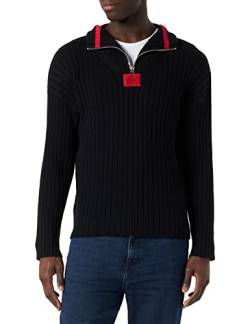 HUGO Men's SIB Knitted_Sweater, Black1, M von HUGO