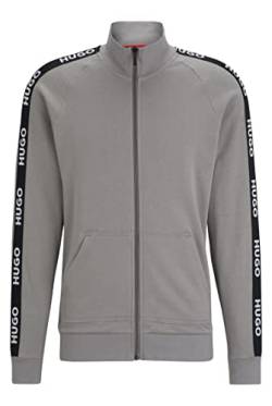 HUGO Men's Sporty Logo JacketZp Loungewear-Jacket, Medium Grey30, L von HUGO