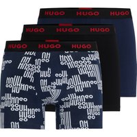 HUGO Pants, 3er-Pack, Logo-Bund, für Herren, blau, M von HUGO