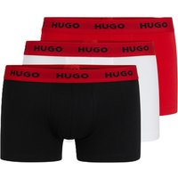 HUGO Pants kurz, 3er-Pack, Logo-Bund, für Herren, rot, M von HUGO