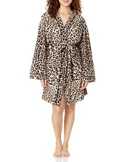 HUGO Weicher Damen-Kimono-Bademantel aus Jersey, Leopard, Small von HUGO
