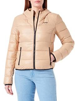 HUGO Women's Famara-1 Outerwear_Jacket, Light Beige270, M von HUGO