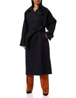 HUGO Women's Mannika Trenchcoat, Black1, 34 von HUGO
