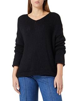 HUGO Women's Sestrelly Knitted_Sweater, Black1, XS von HUGO