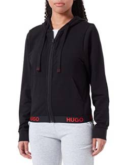 HUGO Women's Sporty Logo Loungewear_Jacket, Black1, XL von HUGO
