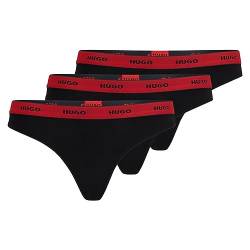 HUGO Women's Triplet Stripe Thong, Black5, XXL von HUGO