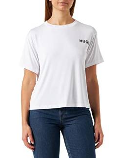 HUGO Women's Unite Pyjama_T_Shirt, White100, L von HUGO