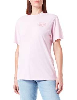 HUGO Women's Vintage Tee T-Shirt, Light/Pastel Pink682, XL von HUGO