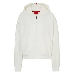 Hugo Damen Flocky_Hooded Loungewear Jacket, Open White110, S EU von HUGO