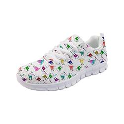 HUAS IDEA Laufschuhe für Damen Leichtes Atmungsaktives Lace-Up Athletic Walking Jogging Cute Tooth Zahnarzt Print Fashion Sneakers -EU Größe 38 von HUGS IDEA