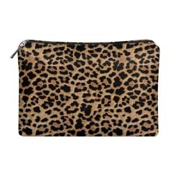 HUGS IDEA PU Leder Cluch Handtasche für Frauen Reißverschluss Brieftasche Kosmetiktasche Handtaschen für Reisen, braunes leopardenmuster, Einheitsgröße von HUGS IDEA
