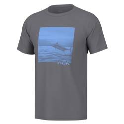 HUK Herren Kc Scott Short Sleeve Tee Performance Fishing T-Shirt Hemd, Missile-Night Owl, Mittel von HUK