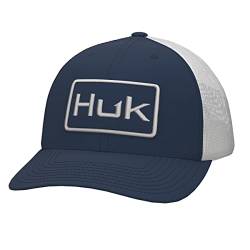 HUK Herren Trucker Hat Anti-Glare Snapback Fischerhut Cap, Logo – Sargasso Sea, One Size von HUK