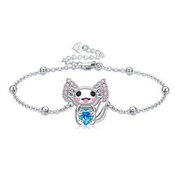 HUKKUN Axolotl Gifts Axolotl Charm Armband aus Sterling Silber für Damen von HUKKUN