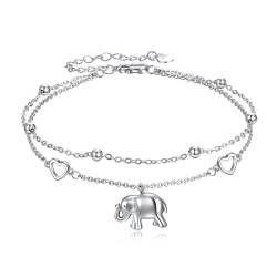 HUKKUN Elefant Armband 925 Sterling Silber Elefanten Deko Elefant Schmuck Geschenke für Damen von HUKKUN