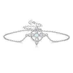 HUKKUN Hexen Armband Silber 925 Damen Hexenknoten Armband Nazar Schmuck Geschenke für Frauen von HUKKUN