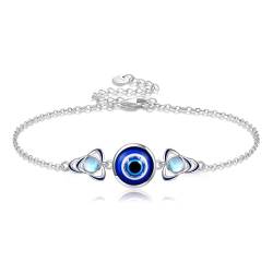 HUKKUN Nazar Armband Silber 925 Evil Eye Bracelet Türkisches Nazar Auge Armband Keltischer Schmuck Geschenke Damen von HUKKUN