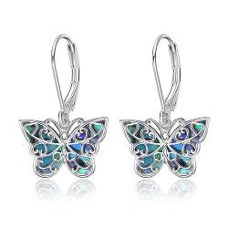 Schmetterling Ohrringe Silber 925 keltischer Knoten Ohrringe Schmetterling Schmuck Geschenke für Frauen und Mädchen von HUKKUN