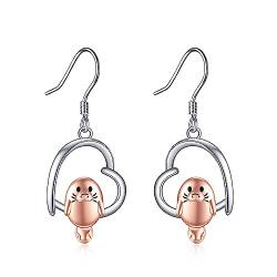 Seekuh Ohrringe Silber 925 Damen Seehund Ohrringe Seekuh Geschenke für Frauen Mädchen von HUKKUN
