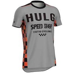 HULG MTB Jersey Langarm,Mountainbike-Trikot Für Männer, Fahrrad Trikots Motocross BMX Racing T-Shirt Downhill Kurzarm Radsport Kleidung MTB Jersey (Short sleeve-03,L) von HULG