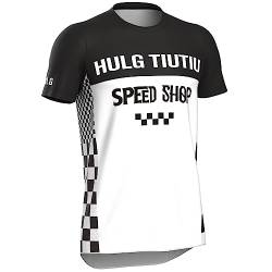 HULG MTB Jersey Langarm,Mountainbike-Trikot Für Männer, Fahrrad Trikots Motocross BMX Racing T-Shirt Downhill Kurzarm Radsport Kleidung MTB Jersey (Short sleeve-06,4XL) von HULG