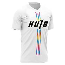 Herren Radtrikot Fahrradtrikot Kurzarm, Fahrradbekleidung Fahrrad Trikot T Shirt Für Männer, Atmungsaktive Cycling Jersey Schnell Trocknen Radsport Bekleidung MTB BMX (Color-02,4XL) von HULG