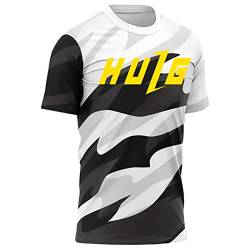 Herren Radtrikot Fahrradtrikot Kurzarm, Fahrradbekleidung Fahrrad Trikot T Shirt Für Männer, Atmungsaktive Cycling Jersey Schnell Trocknen Radsport Bekleidung MTB BMX (Color-03,5XL) von HULG