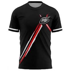 Herren Radtrikot Fahrradtrikot Kurzarm, Fahrradbekleidung Fahrrad Trikot T Shirt Für Männer, Atmungsaktive Cycling Jersey Schnell Trocknen Radsport Bekleidung MTB BMX (Color-05,3XL) von HULG