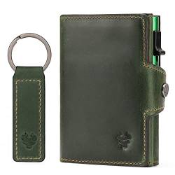 HUMERPAUL Smart Wallet für Frauen + Leder Schlüsselhalter, Kreditkartenhalter Geldbörse für 8-10 Karten, S, Modern von HUMERPAUL